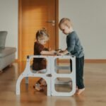 STEP’n’SIT® Montessori Βοηθητικός Πύργος και Τραπέζι 2 σε 1 Μετατρέψιμο Έπιπλο για Παιδιά 18+ Μηνών Άσπρο - Image 2